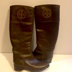 Tory Burch brown leather boots